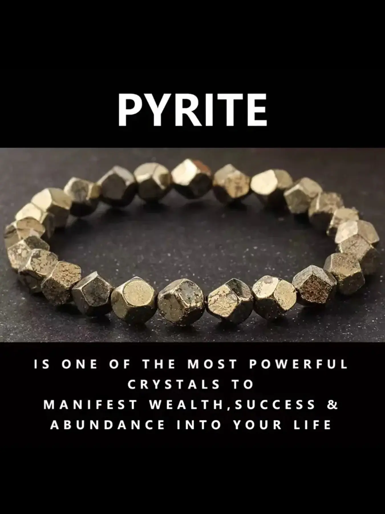 Pyrite and chalcopyrite wealth bracelet, handcrafted irregularly cut natural stone bracelet, unisex fortune-protecting energy accessory, stackable bracelet, Jewelry Bracelet, Irregular Shape Bracelets, Stacked Design Bracelets