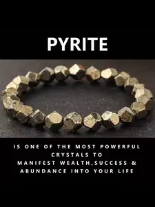 Pyrite and chalcopyrite wealth bracelet, handcrafted irregularly cut natural stone bracelet, unisex fortune-protecting energy accessory, high-quality bracelet, stackable bracelet, Exquisite Bracelet, Vintage Stack