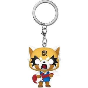 FUNKO Keychain Sanrio: Aggretsuko with Guitar  [Collectible Figurine/Statue/Bust] Keychain, Vinyl figurine/statue