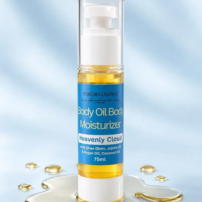Purfeellssimi Dry Oil Body Moisturizer Blue Hawaiian 75ml with Shea Olive Argan Coconut Oils for Smooth Skin