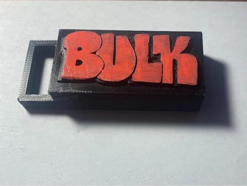 Custom Logo Keychain Container, 3d printed