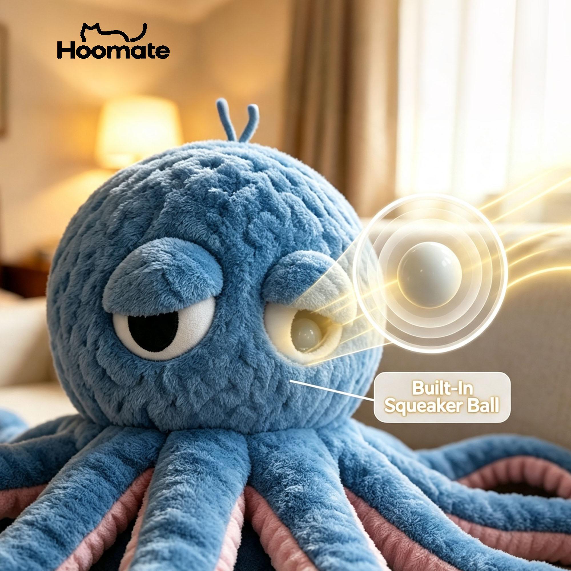Giant 39" Octopus Shape Squeak Toy for Large Dogs - Interactive Plush Toy with Soft Fabric, Ultra-Long Tentacles, Rope-Tug Design for Boredom Relief & Energy Burning