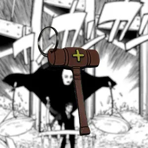 Higuruma Jujutsu Kaisen Courtroom Domain Hammer 3D Printed Keychain Anime Inspired Collectible