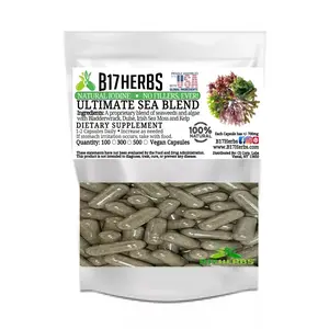 Ultimate Sea Blend- Irish Moss, Bladderwrack, Kelp, Dulse - Sebi Inspired - 100 Veggie Capsules