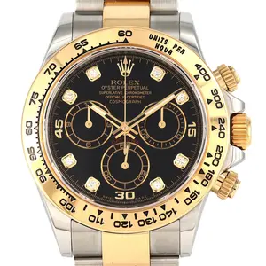 Pre-owned ROLEX Stainless Small Leather Goods Daytona Steel Yellow Gold Chronograph