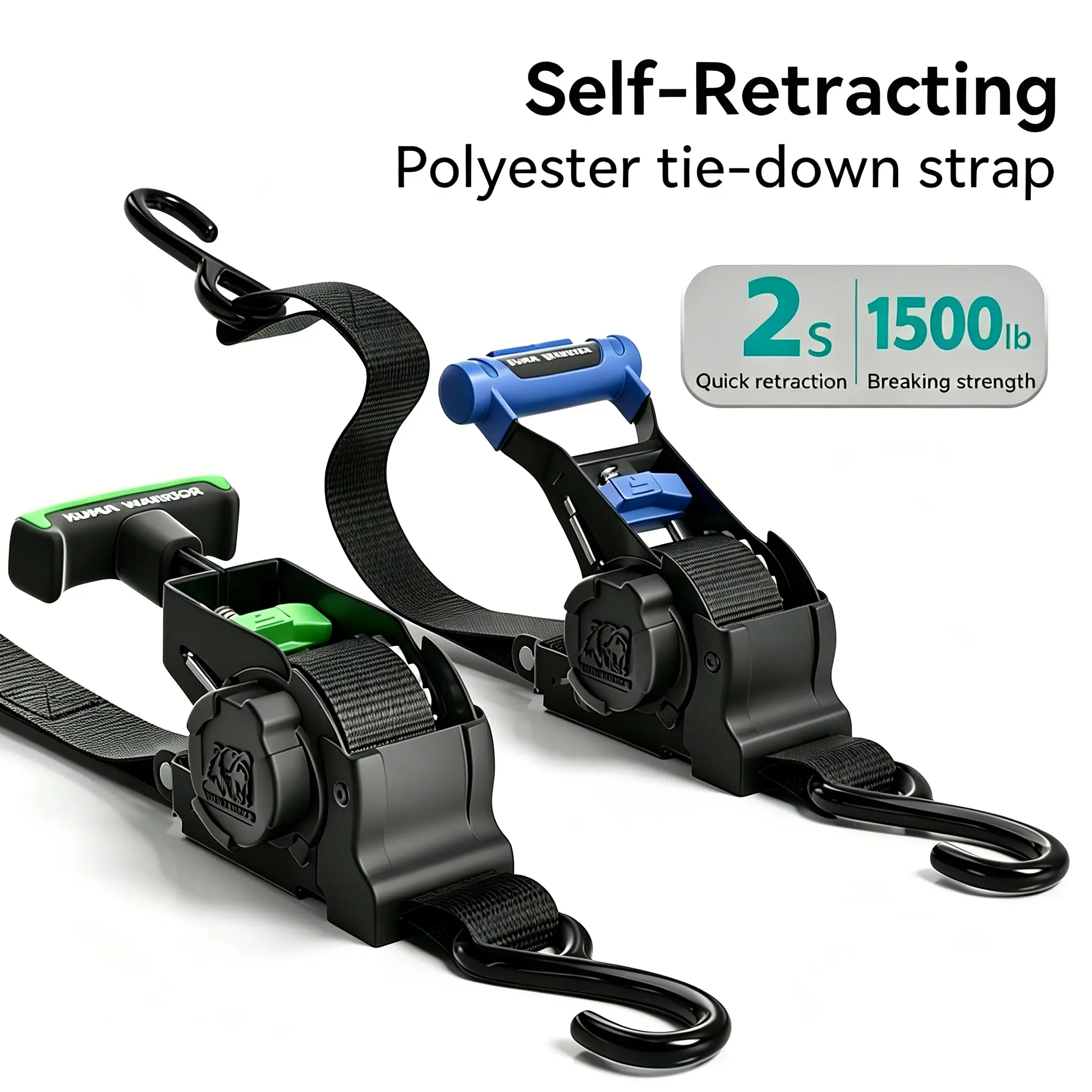 Novupow 1"X10' Retractable Ratchet Tiedown Straps, 1500lb Max Break Strength For Truck, Cargo Trailer Novupow 1"X10' Retractable Ratchet Tiedown Straps, 1500lb Max Break Strength For Truck, Cargo Trailer
