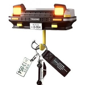 Car Headlight Key Holder Wall-Mounted Key Hanger Keychain Holder for Car Enthusiasts Gifts Wall Hanging Decorations in Premium ABS Material - Hook