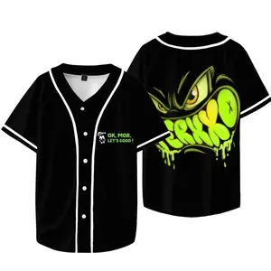 Feid Ferxxo Calipsis Merch Baseball Jersey Unisex V-neck Button Casual Short-sleeved T-shirt