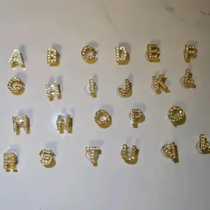 Letter Gold Croc Charms