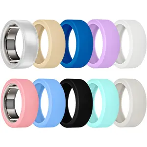 10-Pack Oura Ring Protective Cases, Compatible with Oura Ring Gen 4/ceramic, Gen 3/galaxy Ring, Scratch-Resistant Silicone, Unisex, Fitness Friendly