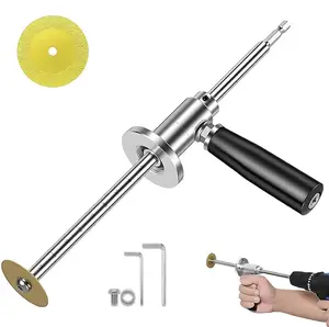 7-in PVC Pipe Cutter - Stainless Steel, Hex Handle, Adjustable Depth Handle, Diamond Blade for Drilling-Type Internal HDPE Pipe Cutting, Clean Cuts for Irrigation, DIY Projects