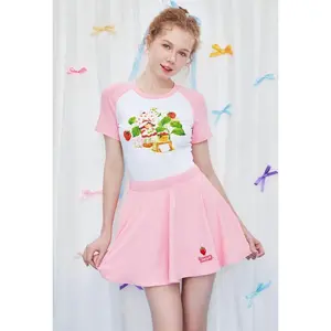 Strawberry Shortcake × Micotaku Summer Women Two-Piece Skirt Set