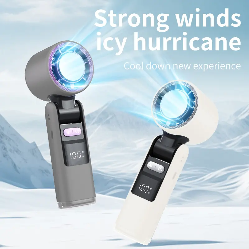 Portable LED Mini Cordless Fan - 5-Speed Adjustable Plastic Model with 2000 mAh Rechargeable Battery, 3-in-1 Handheld/Neck/Standalone Design, Ideal Beach Household Appliance Gift, Mini Fan Ventilation Fan Multifunction Turbo Plastic Fan Portable Led Fan