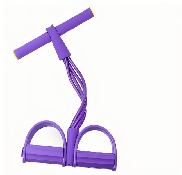 6 Tube Pedal Ankle Puller Resistance Bands Home Fitness Twist Machine Exercise Equipment, Adjustable Workout, Beginner-Focused, Lower Body & Core & Abs Training, Home Gym Solution