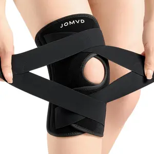 JOMVD Knee Brace for Knee Pain, Meniscus Tear, Adjustable Knee Support with Side Spring Stabilizers for ACL, MCL, Arthritis, Patella Stability, Knee Pain Relief, Injury Recovery, Women and Men, Medium