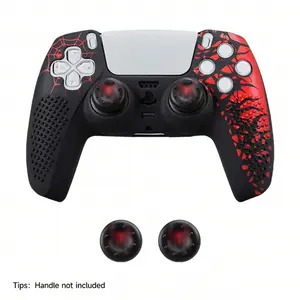 Silicone Game Controller Protective Case, Game Controller Protector with 2 Thumb Grip Cap, Soft Shell, Gaming Accessories for PS5 Controller
