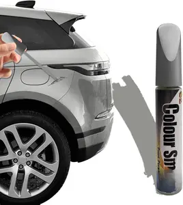 Automotive Touch Up Paint Pen, Waterproof Acrylic Resin Anti-Rust Universal Color-Accurate Scratch Remover, Exterior Car Accessory for Vehicles, Trucks, SUVs (Silver)