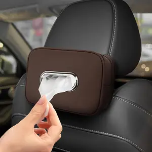 1 Piece Adjustable Leather Car Tissue Box Holder, No Drill Easy Install, Large Capacity Organizer for Car Visor & Seatback, Luxury Interior Accessories for SUV Truck, Perfect Valentine & New Year Gift. personal care product