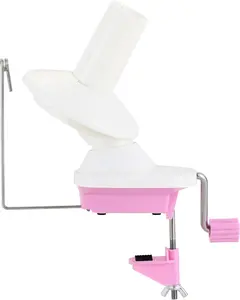 Manual Yarn Ball Winder Capacity 4-Ounce Hand-Operated Winder Holder for Swift Yarn  Fiber String Ball (Pink)