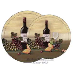 212 MAIN Kitchen Electric Stovetop Burner Covers, Decorative Lightweight Tin Set of 4 (2-8 in & 2-10 in), Conceals Messy Drip Pans - Wine & Vine, Kitchen Household Products, Multi-Size