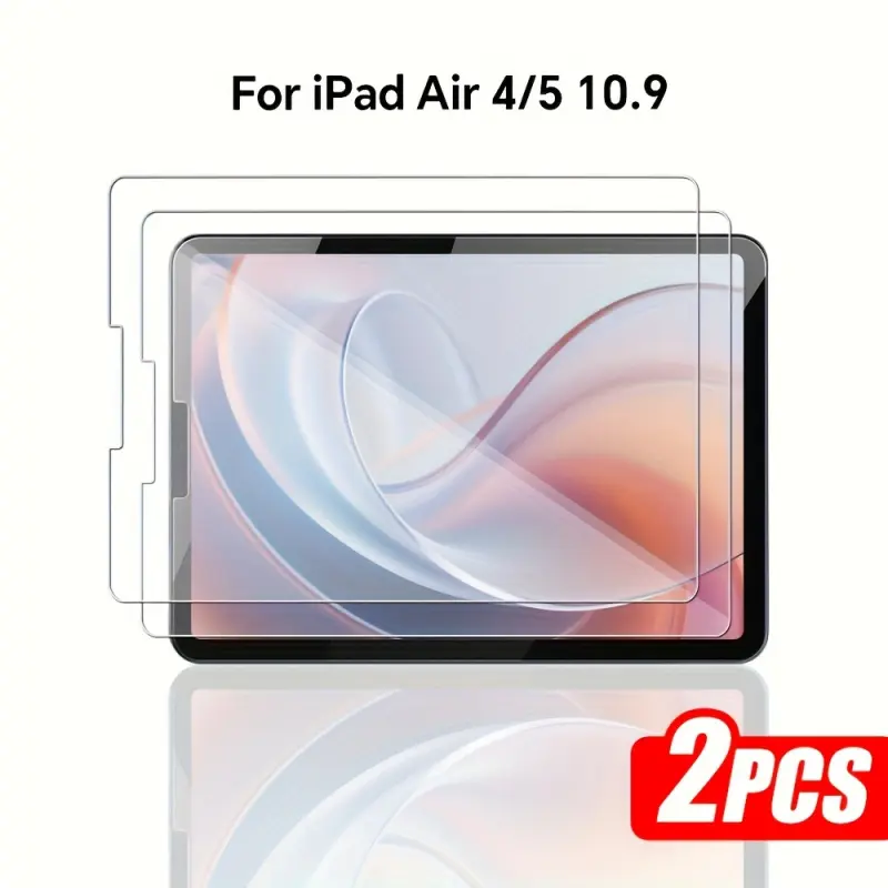 2-pack screen protector, suitable for iPad Air 5th generation 10.9-inch 2022/2020, high-definition transparent 9H tempered glass, iPad Air screen protector, tempered glass protector, Tablet Protector