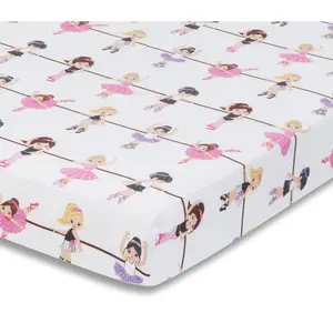 Everyday Kids Born to Dance Ballerina Fitted Crib Sheet