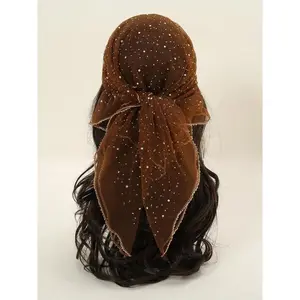 Women's Glitter Decor Scarf, Elegant Scarf for Daily Wear, Casual Trendy Scarf for Women, Trendy All-match & Exquisite Scarf for Birthday Gift