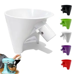 KitchenAid mixer flour funnel, easy pouring and no spilling attachment, splash guard accessory, suitable for tilt-style 4.5–5 quart, durable and dishwasher safe baking tool