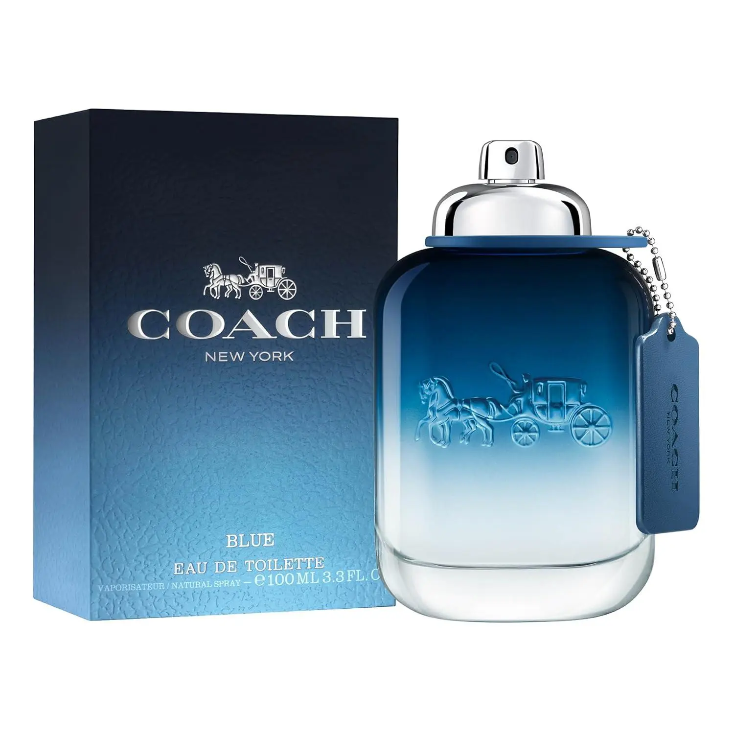 Coach Blue Eau de Toilette - Long Lasting Fragrance with notes of Lime Oil, Black Pepper & Amber - Fougere & Aquatic