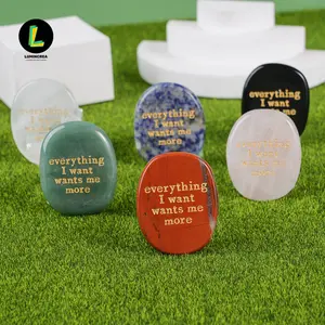 Lucky Talisman Stone Mascot Ornament Natural Material Worry-free Palm Stone Inner Strength Guide DIY Talisman