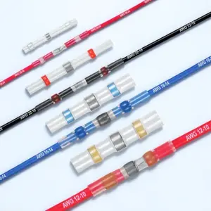 Heat Shrink Wire Connectors Kit, 50 PCS Waterproof Insulated Terminals, Waterproof Protective Connectors, Electrical Crimping Connectors for Automotive Home DIY Cable Repair