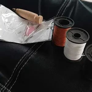 3Pcs Spool Nylon Thread Sewing Kit,80 Yards Each,Heavy Duty Needles (5 Straight,2 Curved),Sewing Awl,Ideal for Upholstery,Leather,Shoes & DIY Crafts Handmade Gifts Handcraft