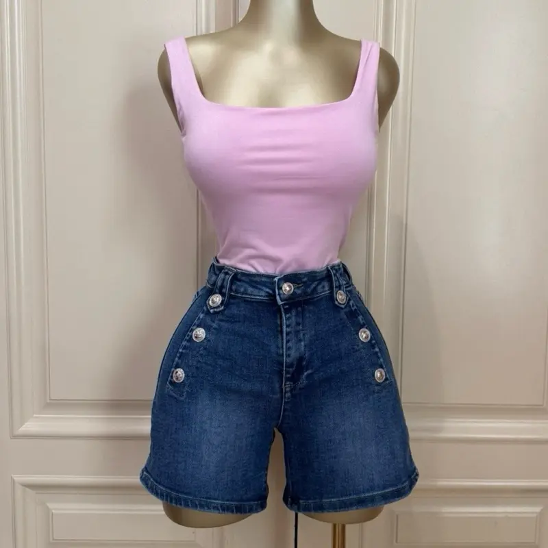 Serena Stretch Denim Shorts