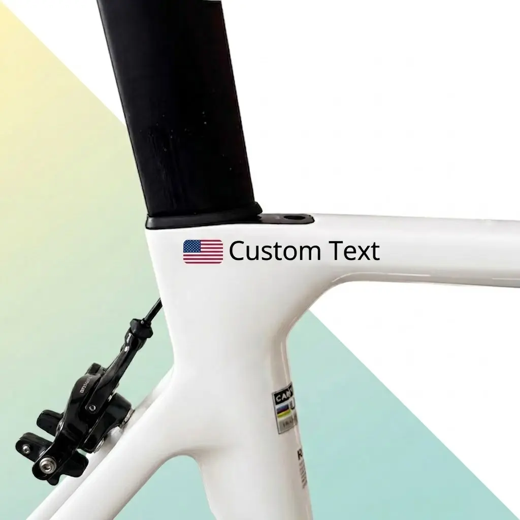 2x Custom Logo & Name Bike Decals - Personalized Cycling Stickers