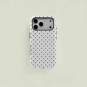 Classic Polka Dot Pattern Phone Case, Simple Style Print, Durable Two-In-One Protection, Fits iPhone 17 16 15 14 13 12 Pro, Samsung S26 Galaxy Series