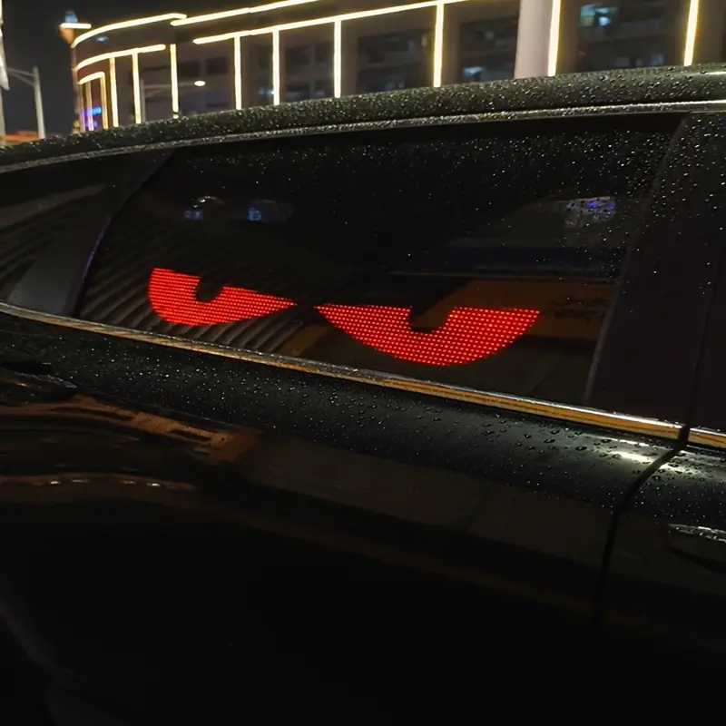 LED Flexible Display With Flashing Devil's Eye Animation, APP Programmable Flexible LED Screen, DIY GIF, Customizable Effect For Cars, Christmas Decorations And Gifts