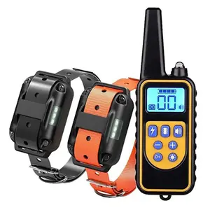 Electric Dog Training Collar Waterproof Dog Bark Collar Pet With Remote Control Rechargeable Anti Barking Device All Size Dogs Outdoor