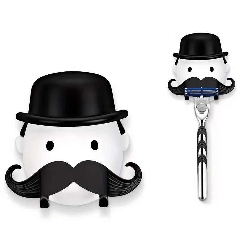 Beard shaver holder, suction cup, wall mounted storage rack, shaving knife holder, non perforated shaving knife holder, hanging rack, Storage Hooks