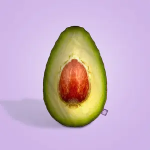 Avocado Throw Pillow | Cute Food Plush Cushion | Aesthetic Room Decor Gift