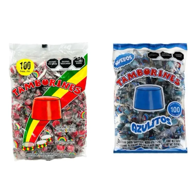 Tamborines 100pk Tamarindo y Mora Azul
