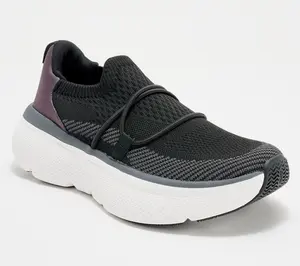 Revitalign Washable Orthotic Slip On Walking Sneakers - Maia, Size 6 Medium, Black