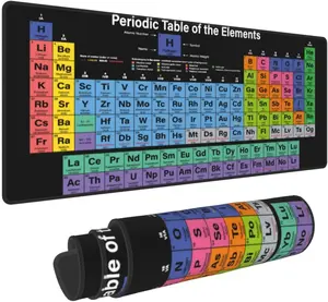Periodic Table with Real Elements Chemistry Periodic Table of Elements Keyboard Mouse Pad Mousepad Mouse Mat Huge Extended XL Rubber Sole for Home Office