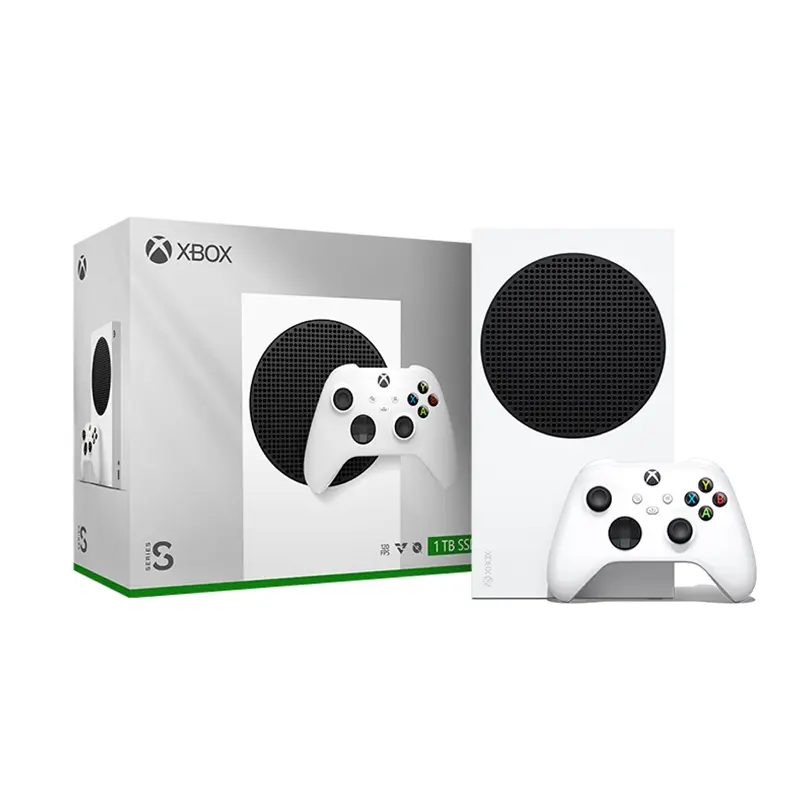 Xbox Series S All-Digital Home Gaming Console - 1TB SSD, Wireless Controller Included, 120FPS, Robot White, Firewire, Game Console Stick