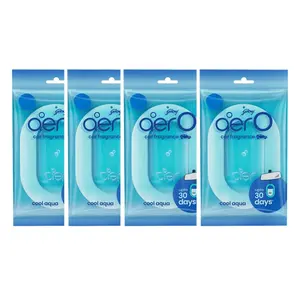 Godrej aerO Hanging Car Air Freshener, Cool Aqua, Pack of 4