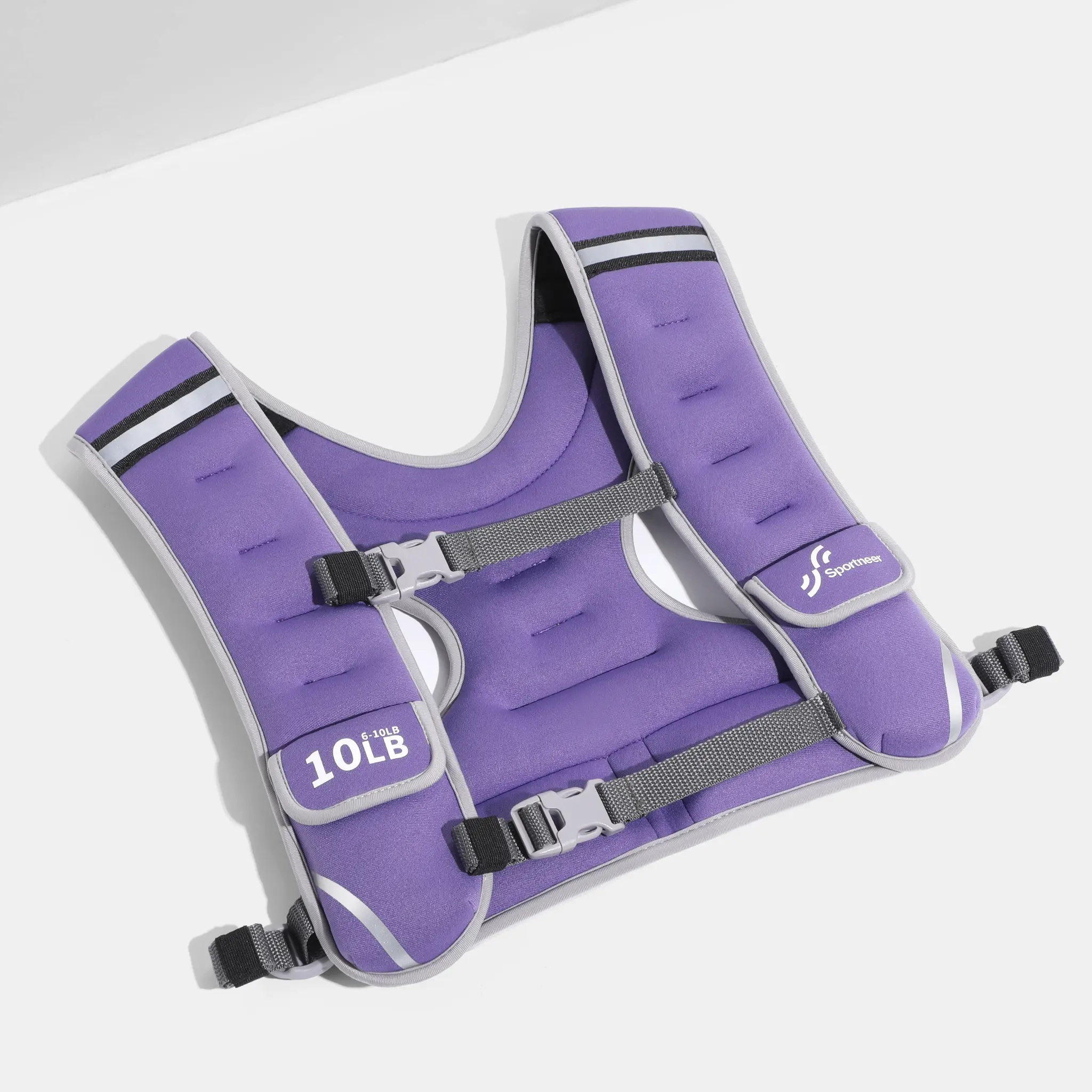 Sportneer Women's Weighted Vest, 6-10 lb Adjustable Weight with Iron Shots & Ergonomic Design, Double Locks for a Snug, Adjustable Chest Fit for Strength Training & Running, Gym Fit Weight Vests