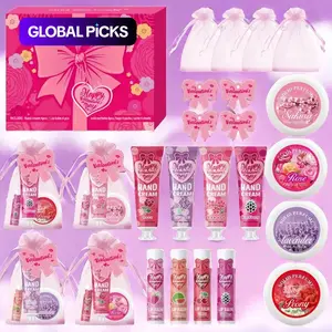 Valentine's Day Hand Cream and Lip Balm Body Gift Set, Includes 12 Hand Creams, 12 Lip Balms, 12 Heart Bags, Perfect for All Skin Types #GLOBAL PICKS