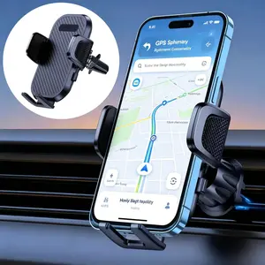 360° Rotating Car Air Vent Phone Holder Mount Auto Wider Clamp, Gravity Bracket, One-handed Operation Easy Used, Military Sturdy Metal Air Vent Hook, Universal For Car Air Outlet Cell Phone Mount Holder Stand Smartphone accessories