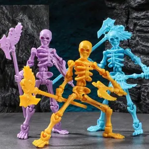 Adjustable Skeleton Model Toy Figures, Multi-Jointed Puzzle Design, Fun Hanging Decoration, Ideal Gift for DIY Crafts & Party Props