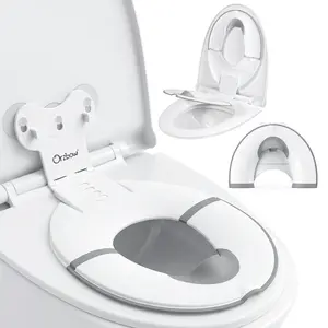 Orzbow Portable Foldable Potty Training Seat for Toddlers, Travel Toilet Seat with Suction Cups, Adjustable & Non-Slip, Fits Most Toilets