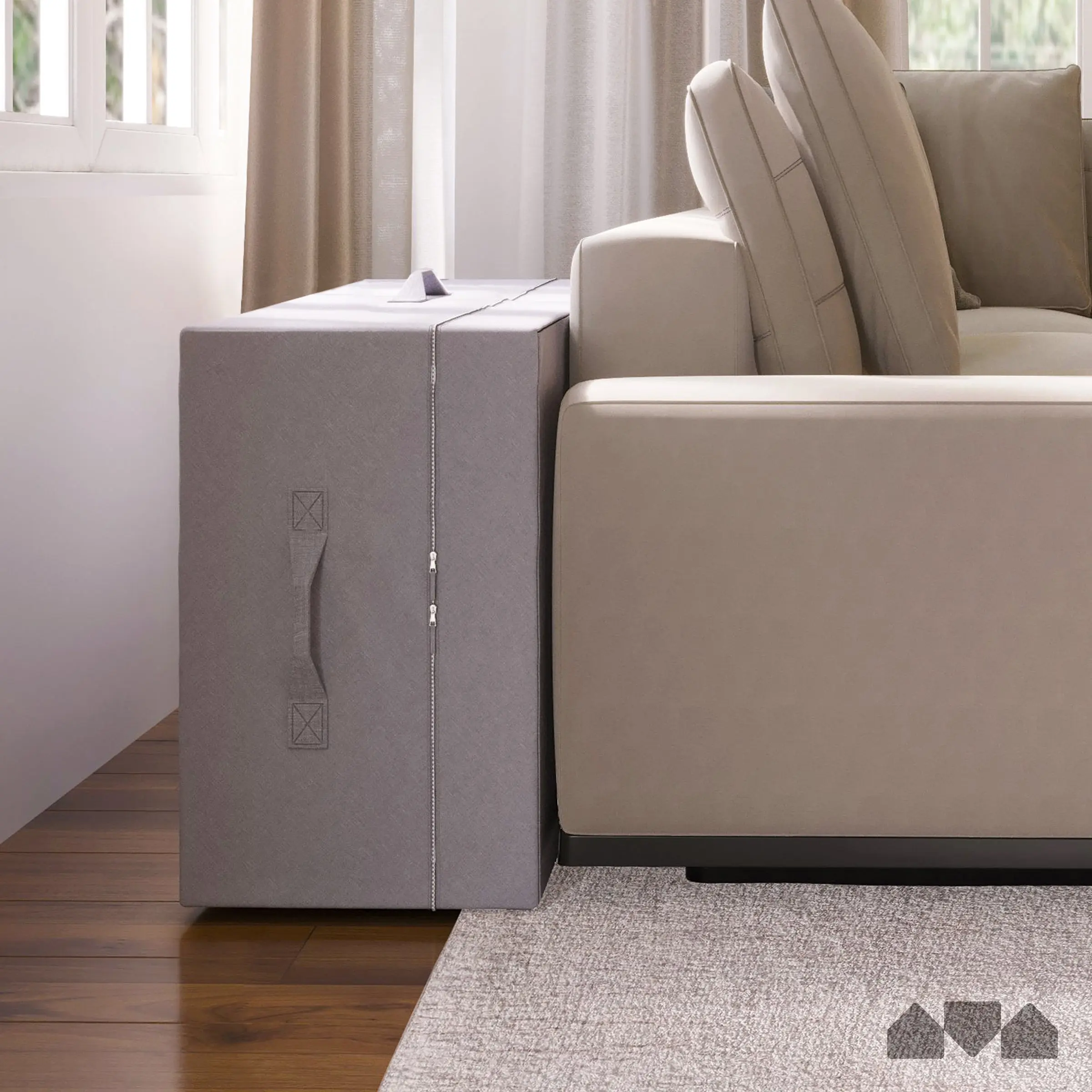 4 Inch Tri-fold Mattress Carry Case, Durable Bedding Accessory to Protect Mattresses from Pollutants